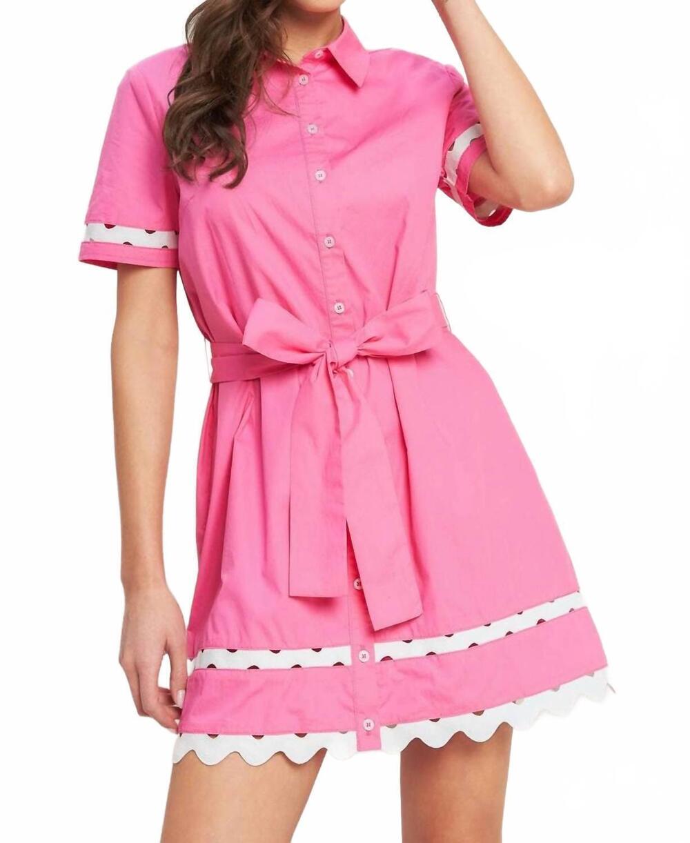 NEW FLYING TOMATO solid woven mini dress in pink